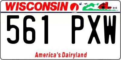 WI license plate 561PXW