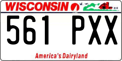 WI license plate 561PXX