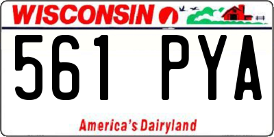 WI license plate 561PYA