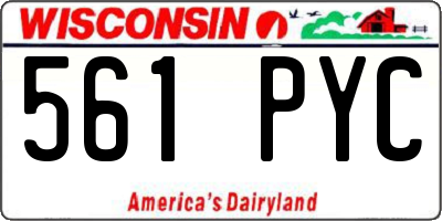 WI license plate 561PYC