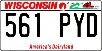 WI license plate 561PYD