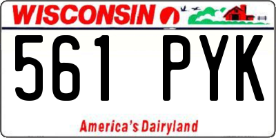 WI license plate 561PYK