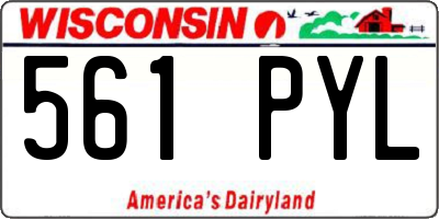 WI license plate 561PYL