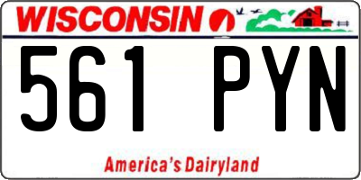 WI license plate 561PYN