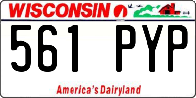 WI license plate 561PYP