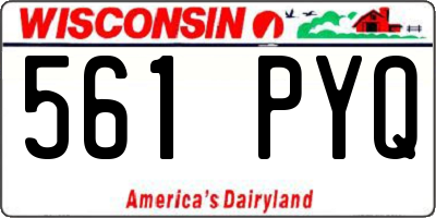 WI license plate 561PYQ