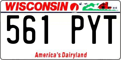 WI license plate 561PYT
