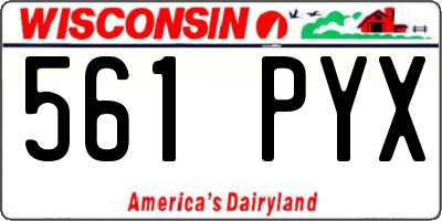WI license plate 561PYX