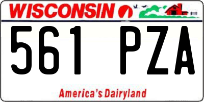 WI license plate 561PZA