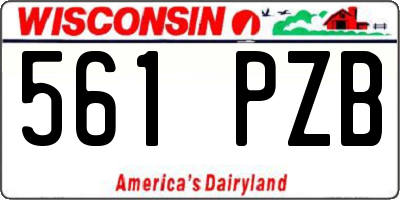 WI license plate 561PZB