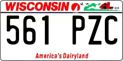 WI license plate 561PZC