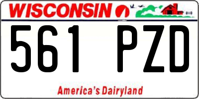 WI license plate 561PZD