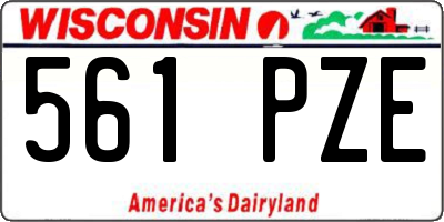 WI license plate 561PZE