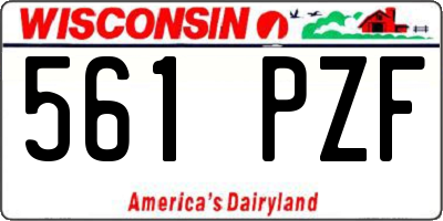 WI license plate 561PZF