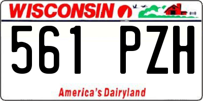 WI license plate 561PZH