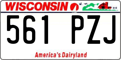 WI license plate 561PZJ