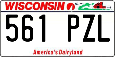 WI license plate 561PZL