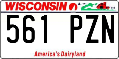 WI license plate 561PZN