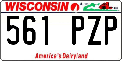WI license plate 561PZP