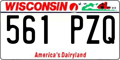 WI license plate 561PZQ