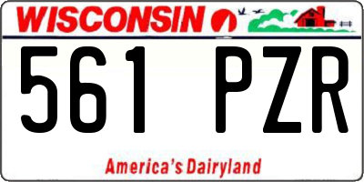 WI license plate 561PZR