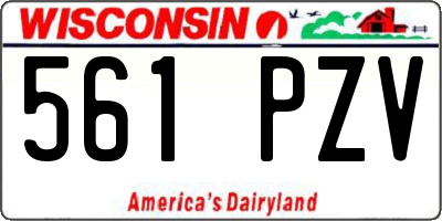 WI license plate 561PZV