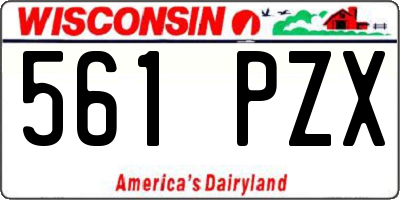 WI license plate 561PZX