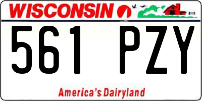 WI license plate 561PZY