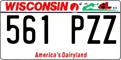 WI license plate 561PZZ