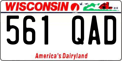 WI license plate 561QAD