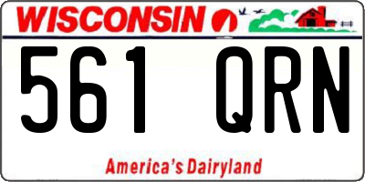 WI license plate 561QRN