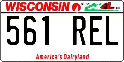 WI license plate 561REL