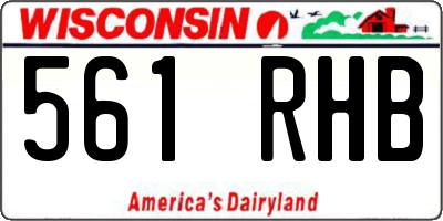 WI license plate 561RHB
