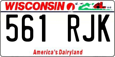 WI license plate 561RJK