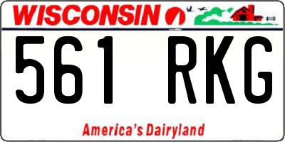 WI license plate 561RKG
