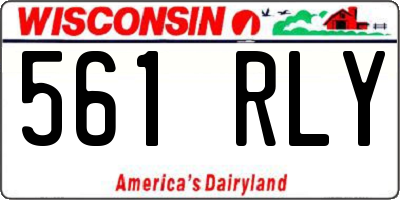 WI license plate 561RLY