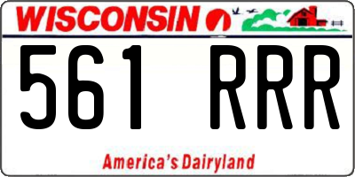 WI license plate 561RRR