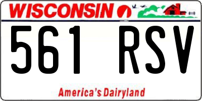 WI license plate 561RSV
