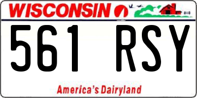 WI license plate 561RSY