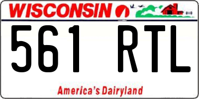 WI license plate 561RTL