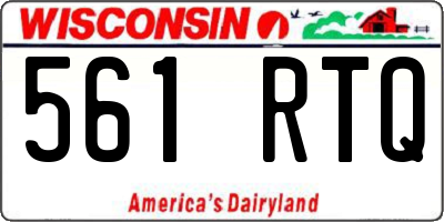 WI license plate 561RTQ