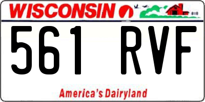 WI license plate 561RVF