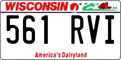 WI license plate 561RVI