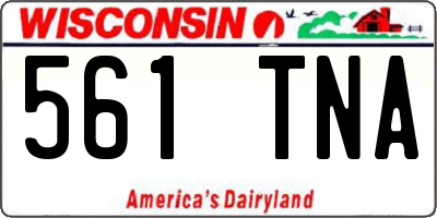 WI license plate 561TNA