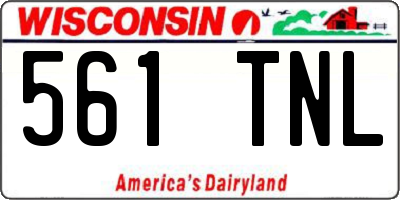 WI license plate 561TNL