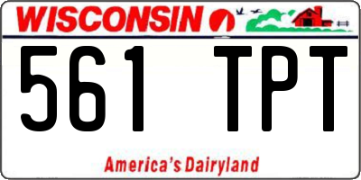 WI license plate 561TPT