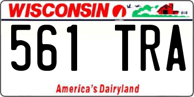 WI license plate 561TRA