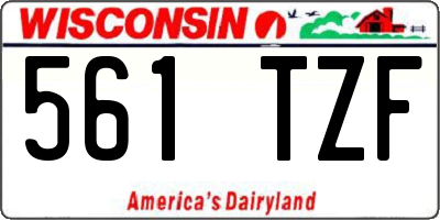 WI license plate 561TZF