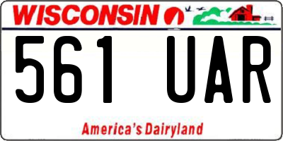 WI license plate 561UAR