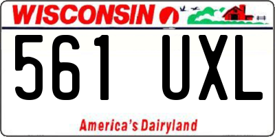 WI license plate 561UXL